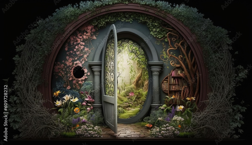 Obraz premium open door to the world of dreams