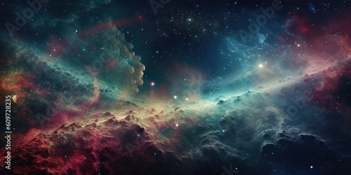universe with dreamy cosmos