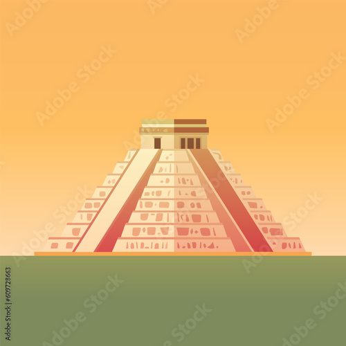 El Castilloof Chichen Itza, mayan pyramid