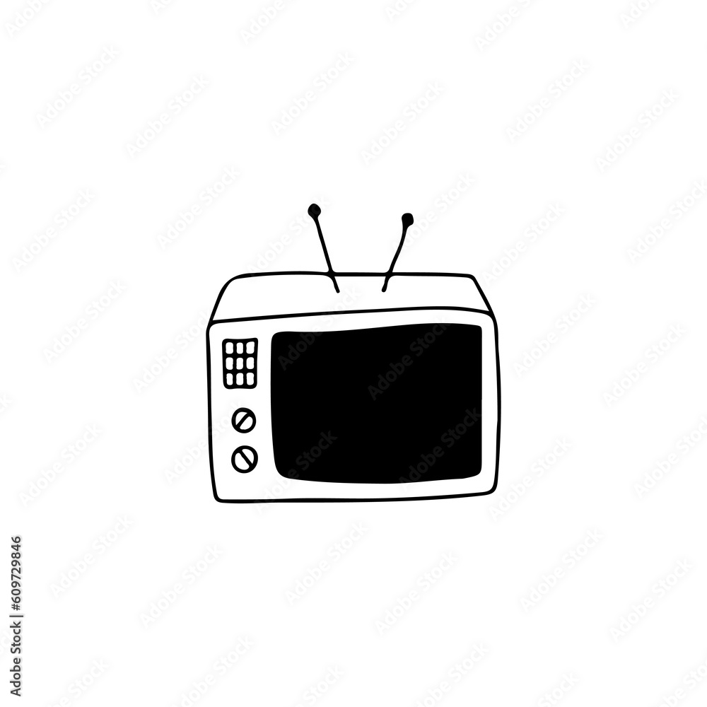 concept television doodle vector illustration concept television doodle vector illustration