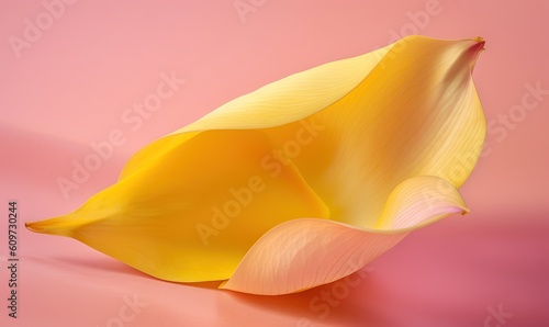  a yellow flower on a pink background with a pink background and a light pink background with a light pink background and a light pink background. generative ai