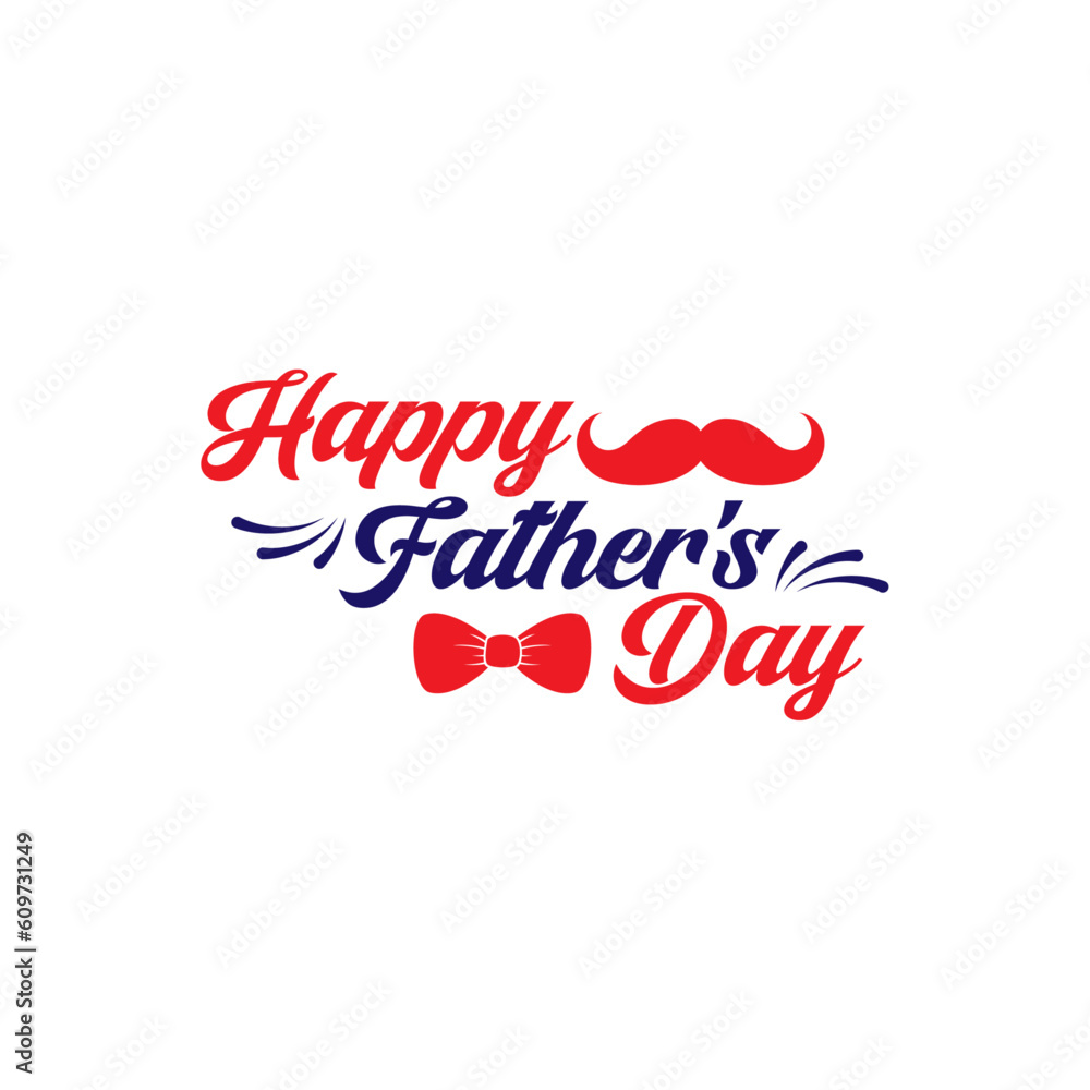 happy father's day lettering card design template vector