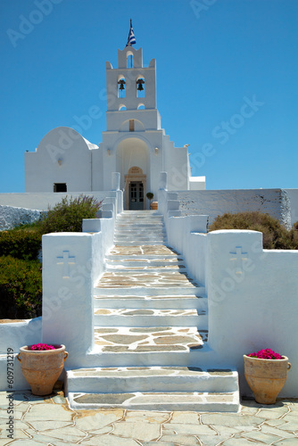 Medieval monastery of Chrissopigi in Sifnos  in Greece photo