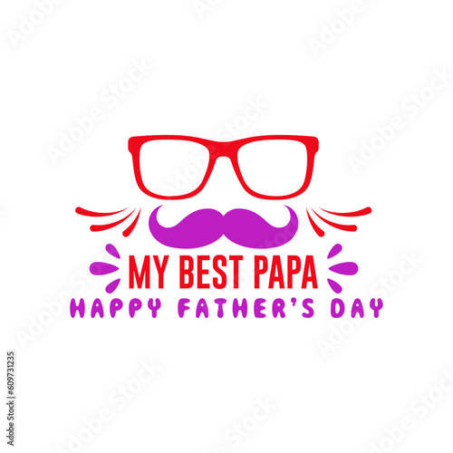my best papa greeting card with nice message of happy father's day