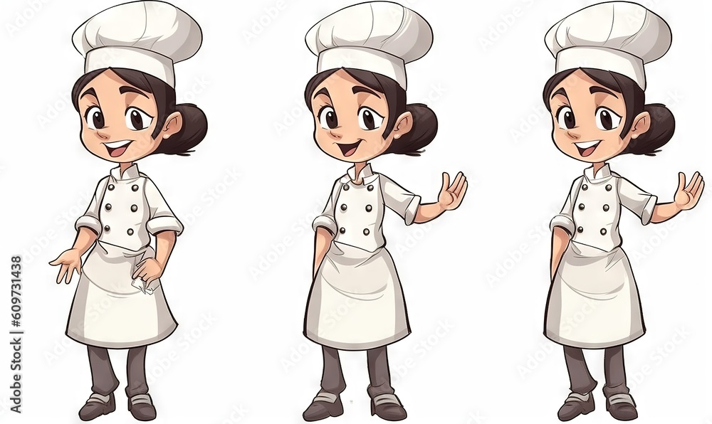 a female chef in various poses with different poses to show the gesture of the gesture of the gesture of the gesture of the gesture of the gesture of the gesture of the gesture. generative ai a female chef in various poses with different poses to show the gesture of the gesture of the gesture of the gesture of the gesture of the gesture of the gesture of the gesture. generative ai