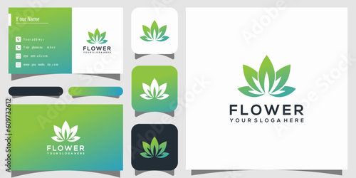 simple and modern lotus flower logo