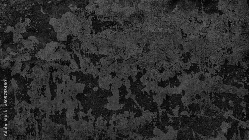 Obraz premium Abstract Black wall texture for pattern background. wide panorama picture. Black wall texture rough background dark concrete old grunge background black, texture background template page web banner