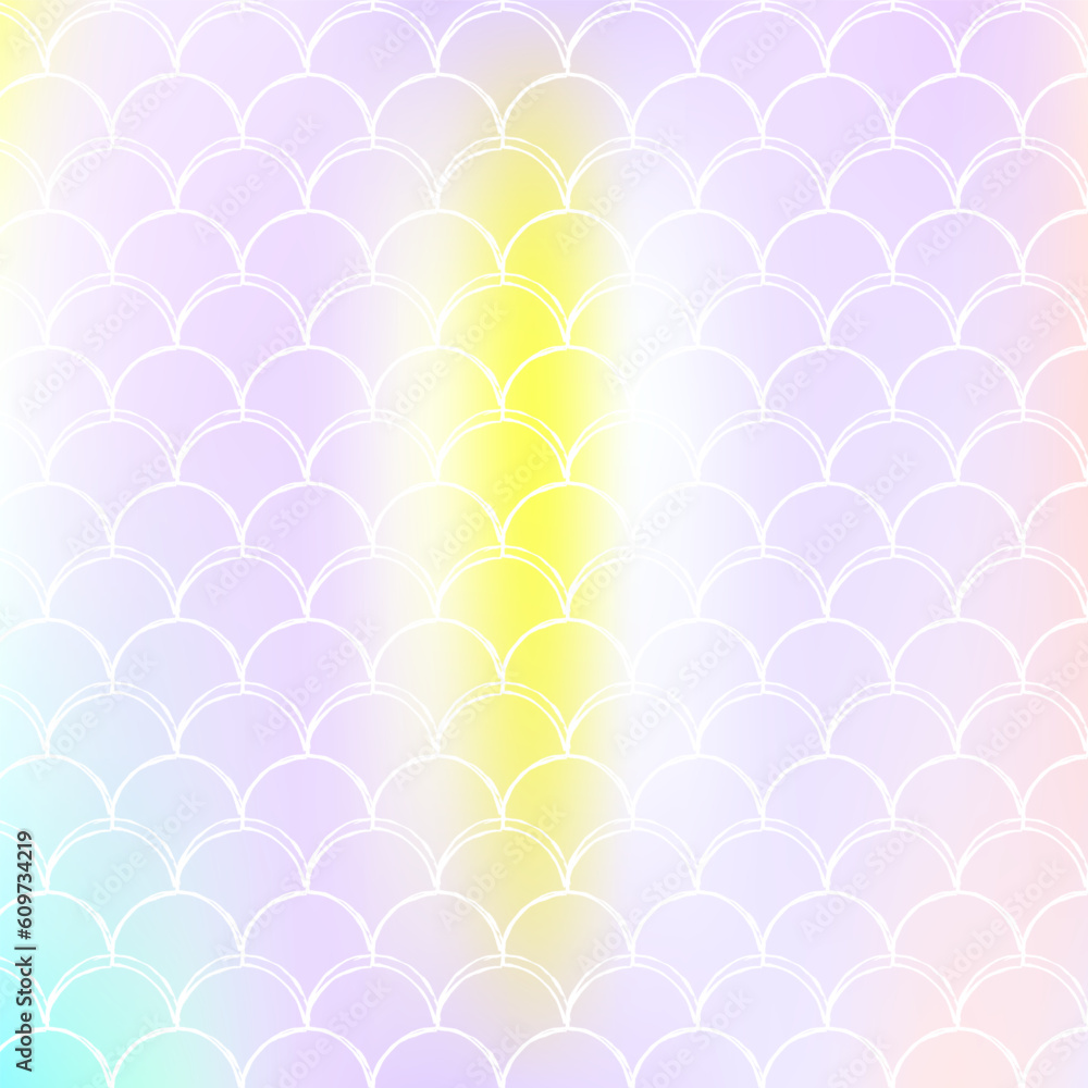 Gradient mermaid background with holographic scales. Gradient mermaid background with holographic scales.