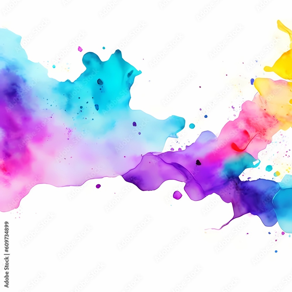 Obraz premium Watercolor banner background on white