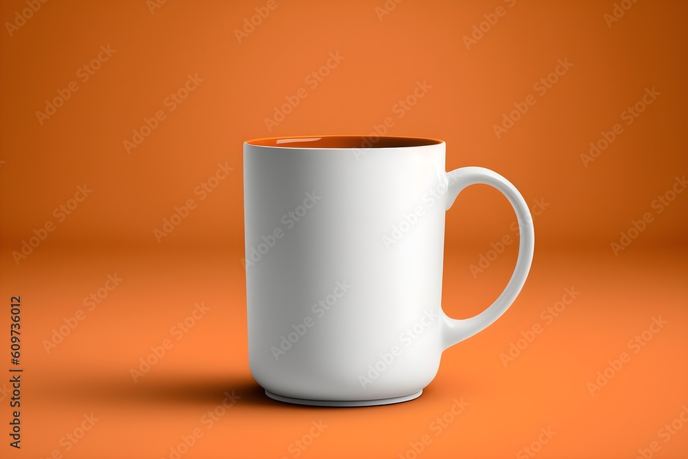 White cup mockup template, AI generated White cup mockup template, AI generated