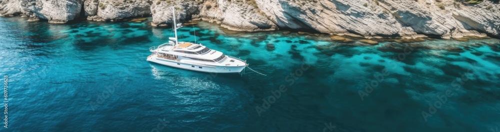 _aerial_view_of_a_yacht_in_the_blue_sky