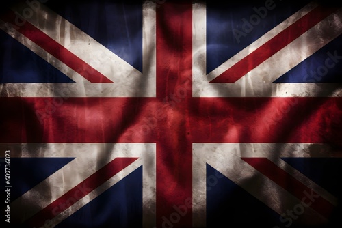 British UK flag background, AI generated