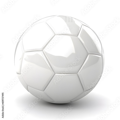 White soccer 3d ball isolated on white background  AI generated