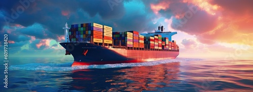 container_ship_is_floating_in_open_water