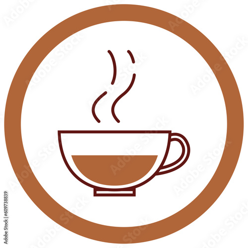 vector icon of a cup of coffee with white background