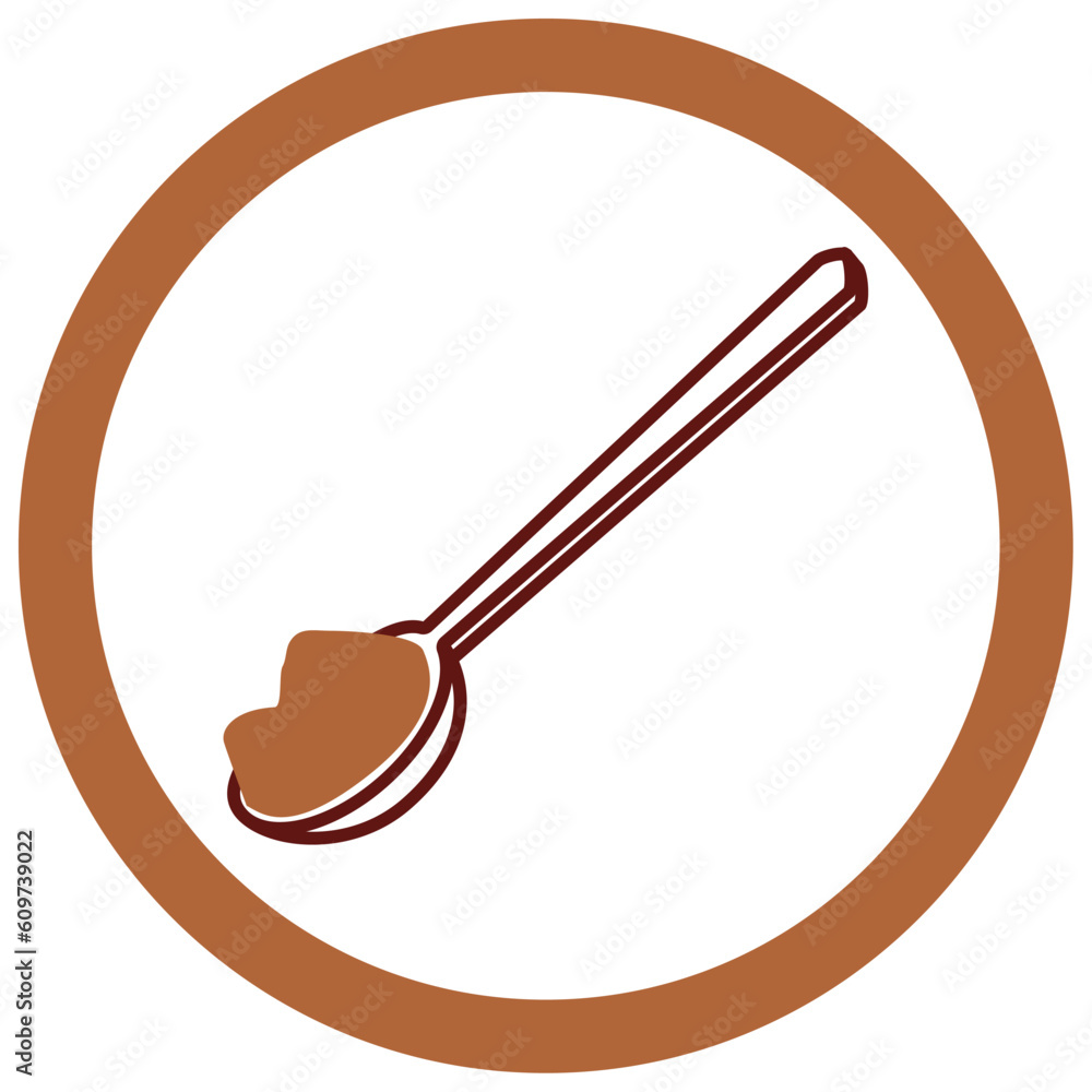 vector icon of a coffee spoon with white background vector icon of a coffee spoon with white background