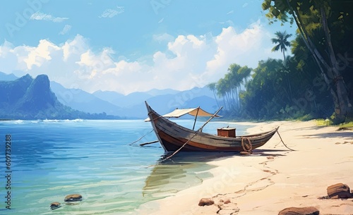 beautiful_beach_with_a_boat