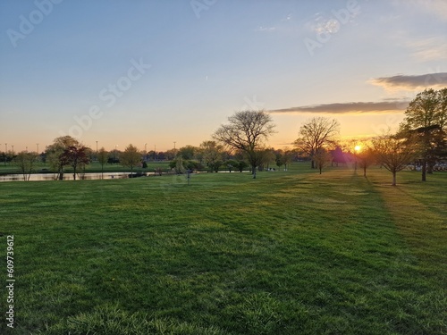 sunset in the countryside