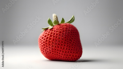 crochet strawberry  crochet fruit  generative ai