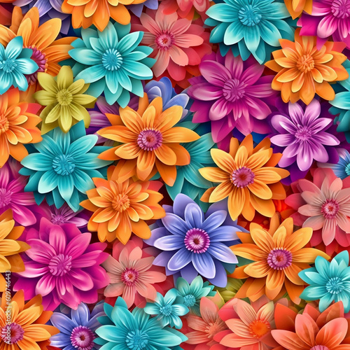 seamless background with flowers