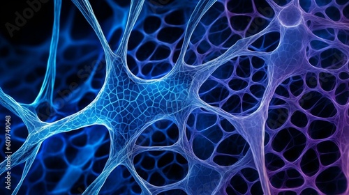Abstract 3D Rendering of Nerve Cells