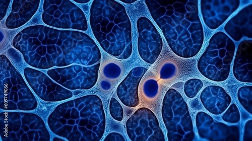 Nerve cells and tissue, 3D Rendering Concept, generative ai