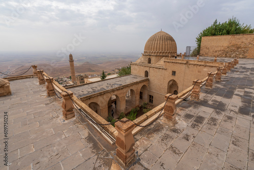 The Zinciriye Madrasa in the old Mardin settlement with its photographs taken from various angles photo