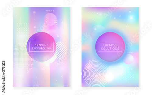 Hologram Pattern. Liquid Texture. Summer Flyer. Motion Dots. Violet Shiny Presentation. Round Ultraviolet Template. Digital Fluid. Space Concept. Purple Hologram Pattern