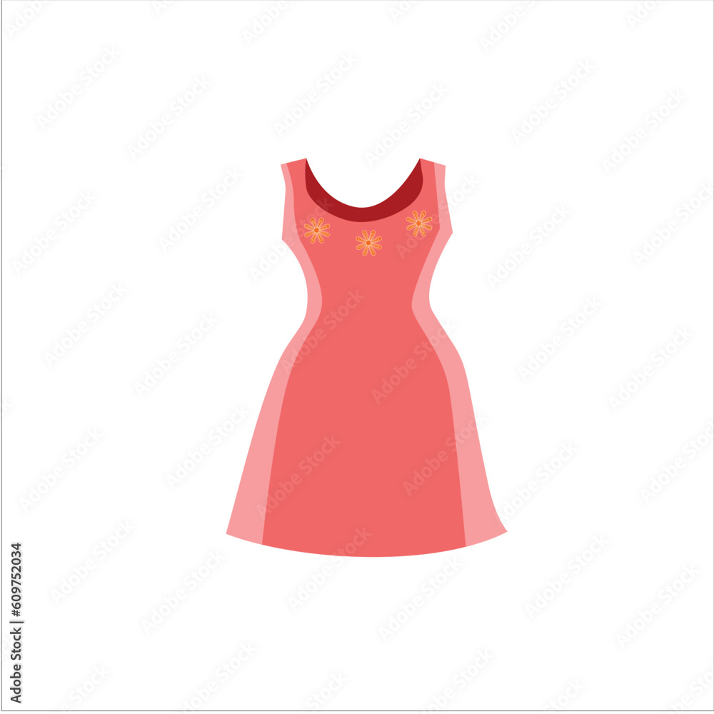 red dress isolated on white red dress isolated on white