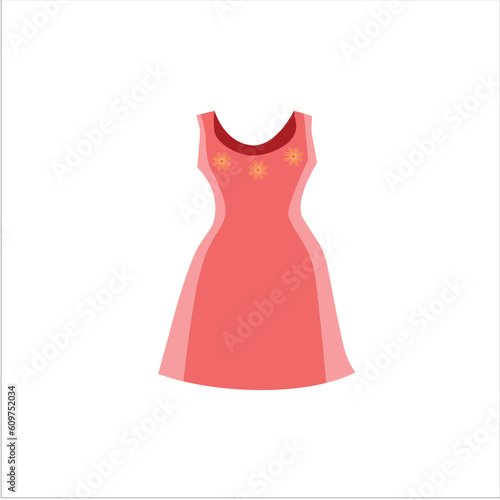 red dress isolated on white