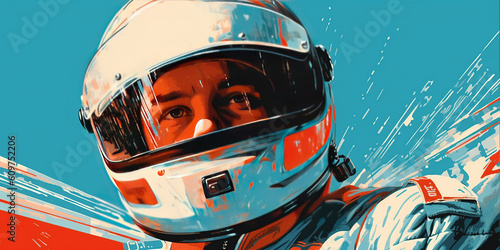 F1 Driver, Illustration, Formula 1 Driver, Generative AI