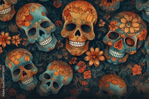 traditional mexican skull calaca or calavera