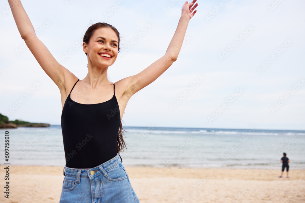 summer woman beach travel sea sunset sexy running smile young lifestyle summer woman beach travel sea sunset sexy running smile young lifestyle