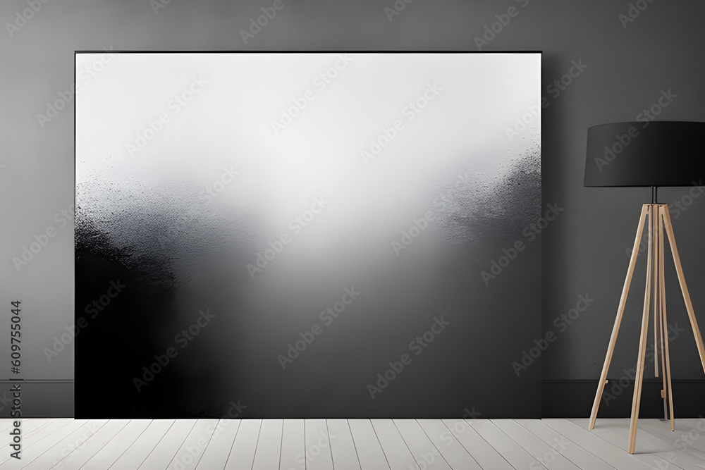 Mockup wall in minimalist design, interior design Generative AI Mockup wall in minimalist design, interior design Generative AI