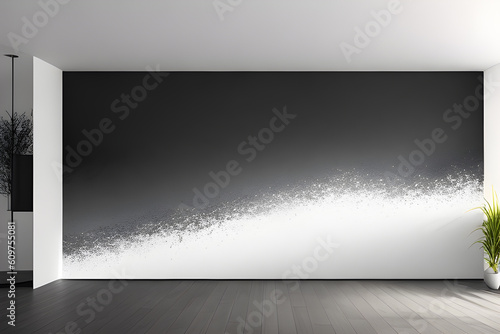 Mockup wall in minimalist design, interior design Generative AI © Bogdan.Vision