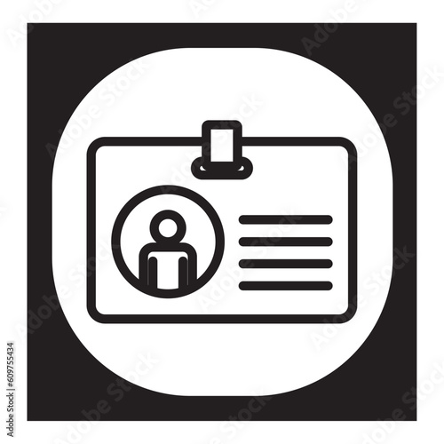 Vector image of a credential icon with a white background