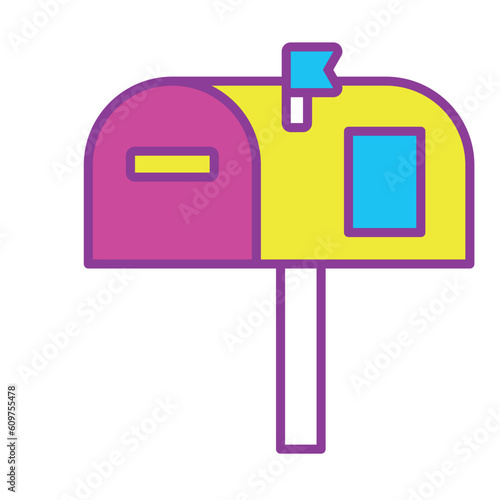 Vector image of mailbox icon with white background