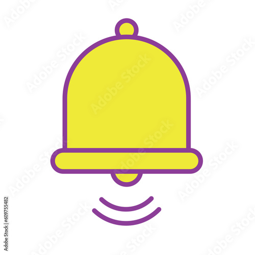 vector image of a yellow bell
