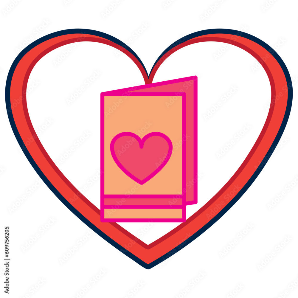 vector icon of a letter with a heart with a white background with a red border vector icon of a letter with a heart with a white background with a red border