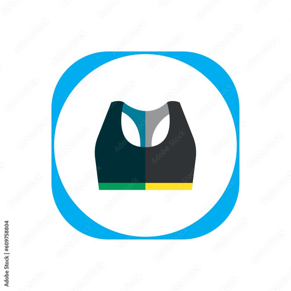 Vector image of sportswear icon with white background