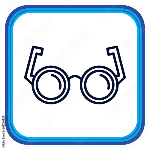 Vector image of glasses icon with white background