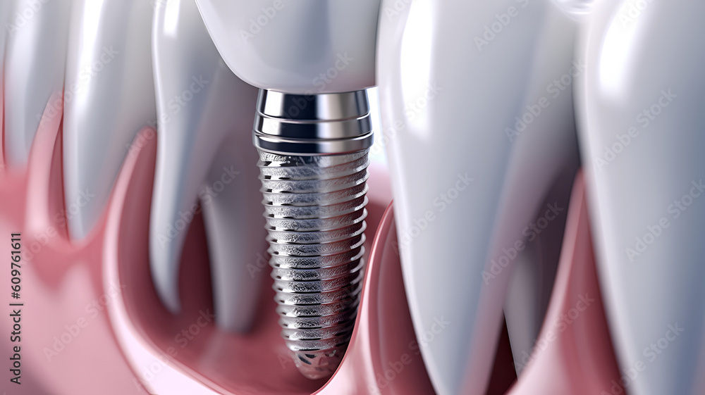 Dental implant. Dentistry concept. Human teeth or dentures. Dental implant. Dentistry concept. Human teeth or dentures.
