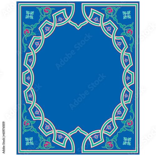 olorful background with classic floral ornament