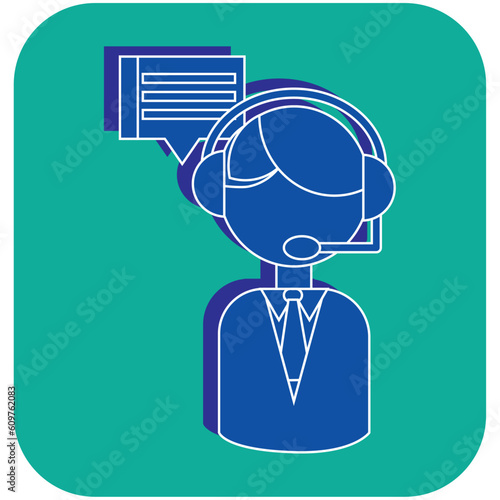  Blue Search Engine Optimization vector icon with white lines and green background