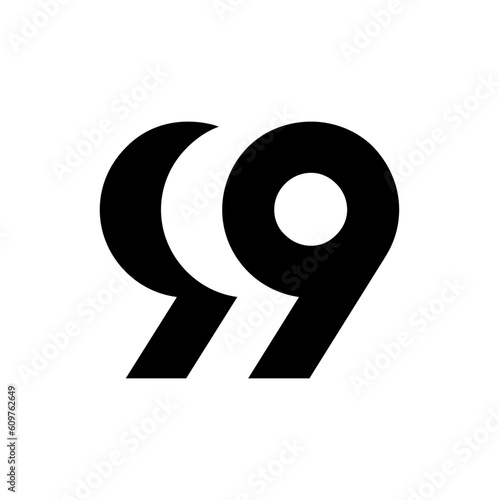 999 monogram letter logo icon design