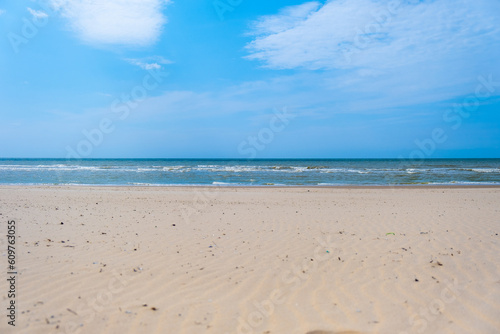 Le Touquet sandy beach in the summer