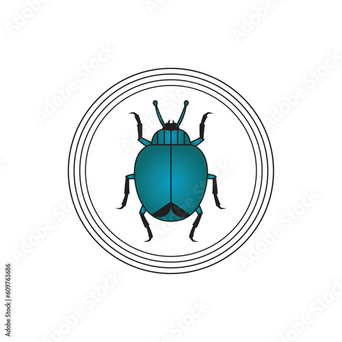 vector image of blue cucaron with white background and black lines