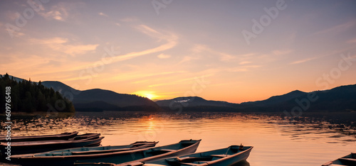 sunset, sky, water, sea, sun, lake, ocean, sunrise, clouds, nature, landscape, evening, reflection, cloud, boat, beach, orange, river, horizon, light, dawn, blue, beautiful, summer, red