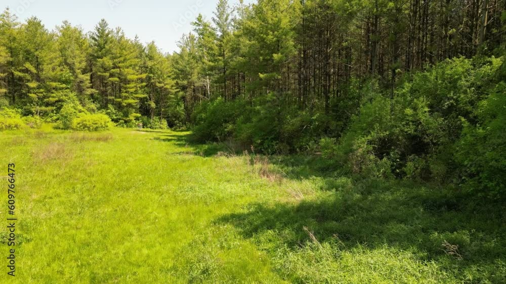 Aerial Drone Flight of Lafortune Park (disc golf & campgrounds) & Nature in Caledonia, Ontario, Canada Aerial Drone Flight of Lafortune Park (disc golf & campgrounds) & Nature in Caledonia, Ontario, Canada