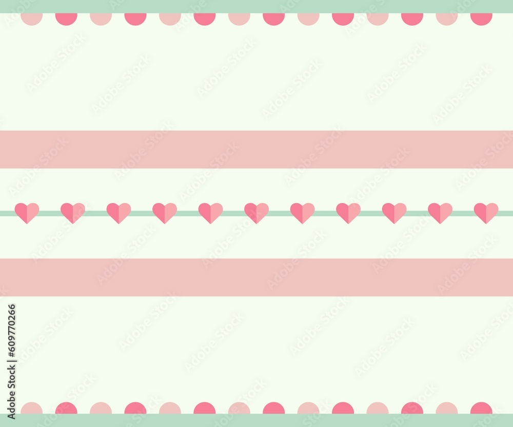 pink and white background with hearts